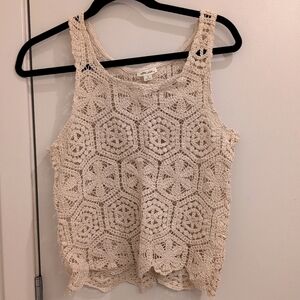 Crochet cream top